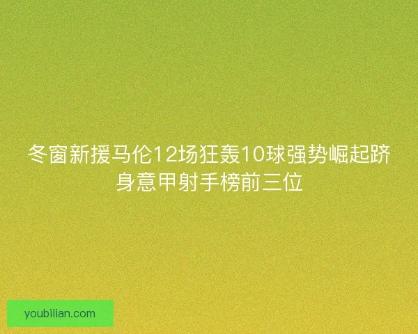 冬窗新援马伦12场狂轰10球强势崛起跻身意甲射手榜前三位